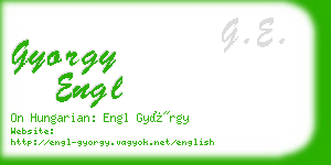 gyorgy engl business card